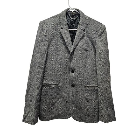 Burberry Black Label Other - Burberry Men's Black Wool Tweed Suit Blazer Suit Jacket Size 52